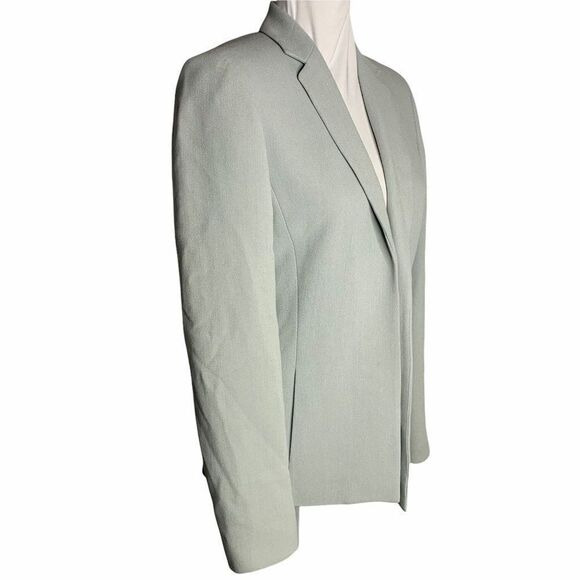 Vintage 80s Anne Klein Blazer Jacket 4 Blue Open - Picture 3 of 6